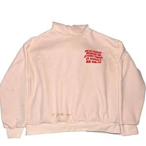 Edikted Women's Cream and Red Sweatshirt
